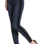 Good American Good Waist High Rise Velvet Tuxedo Stripe Jeans Women's 8/29 Photo 0