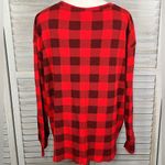 PINK - Victoria's Secret  Plaid Pajama Top Long Sleeves Red/Burgundy-XL Photo 2