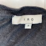 IRO  Laser Cut Distress Linen Tee Shirt Gray‎ black Size small Photo 2