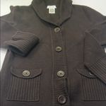 Kate Hill  Chocolate Knit Cardigan Photo 4
