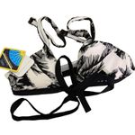 Fabletics  Bikini Top Malibu Juliana Swim Beach Strappy Palm Print  NWT Medium Photo 3
