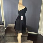 Women’s Black Strapless Short Chiffon Homecoming Party Dress Size L (12) NEW Size L Photo 3