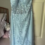 Stacees light blue mermaid sweetheart prom dress Size 8 Photo 0