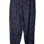 Vintage French Navy Women’s Purple Paisley Corduroy Trouser Pants Size 10 Photo 5