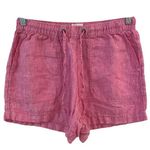 C&C California  Drawstring Linen Pull On Sweat Shorts Pink Women's Size Medium Photo 0