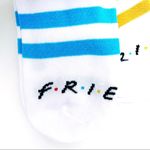 Friends TV Show Womens No Show Socks NBC 90s Retro Gift White Striped 5 Pairs Photo 5