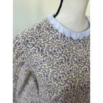 Vintage Purple Ditzy Floral Lace Scallop Collar Tiered Drop Waist Maxi Dress Size M Photo 2