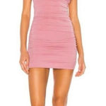 Lovers + Friends NEW‎ Revolve  Juliana Pink Ruched Dress Bodycon Stretch Medium Photo 0