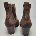 Rag and Bone  ANNE BROWN TAUPE LEATHER STACKED HEELED BOOTS 38.5 Photo 3