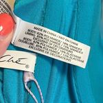 A Che Bikini Swimsuit Floral Bandeau Halter L Large New Blue Photo 4