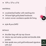 Kate Spade Cedar St. Maise Medium Crossbody Satchel Bag Purse Mint Like NEW Photo 11