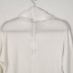 Bobi  White Cowl Neck Waffle Knit Top NWT Medium Revolve Thermal Knit Comfy Top Photo 4