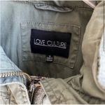 Love Culture  Military Utility Jacket with Hood Zipped in the Collar Green Small Photo 2