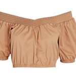 ALC Frank A.L.C. Natural Tan Beige Naya Off-the-shoulder Crop Top size 2 Photo 8