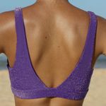 BERLOOK Purple Lurex Cut Out Bikini Top ONLY 65 Size L Photo 6