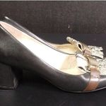 Cole Haan Women's Black Shoes/Chunky Heel 2" Snakeskin/Gold Buckle 6.5 SKU 2220 Photo 2