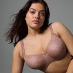 Soma  Nude Stunning Support Geo Lace Balconette Underwire Bra 34 DDD Photo 0