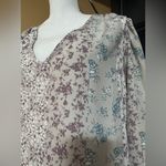 Chic Soul Can’t Blame You Lavender Purple Floral Print Ditsy Blouse size 1X Photo 3