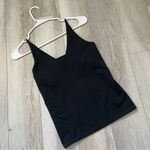 Free People Tank Top v neck seamless fitted womens Black medium large going out Photo 0