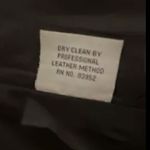 Bagatelle  Black Leather Striped Full Zip With Peplum Waist Jacket Women’s Sz. M Photo 6