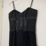 Karen Millen Black bodice Sleeveless cocktail asymmetric drape dress size US 8 Photo 1