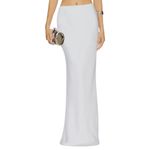 Norma Kamali Bias Obie Skirt in Snow White Small New Womens Satin Long Maxi Photo 1