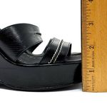 Stuart Weitzman black leather wedge slides, made in Spain, size 8.5AA Photo 8