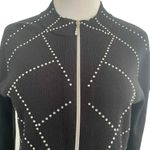 Berek Size Medium Zip Up Embellished Top Long Sleeve Shirt Sweater Jacket Photo 1