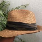 Vintage 1960s Stevens Real Milan Casino Gambler Vegas Panama Straw Fedora Hat Cap Boater 7 1/2 Vintage Brown Photo 2