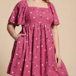 Her Universe Disney Minnie Mouse Embroidered Hearts Smocked Dress Photo 0