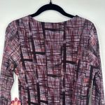 Norm Thompson Women Sheer Plaid Long Sleeve Mesh Dress Purple Size S Photo 6