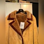 Salvatore Ferragamo NWT  Made In Italy, Suede Leather Lambs Shearling Jacket Photo 11