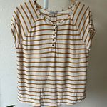 Lucky Brand  cute striped linen blend T-shirt Photo 0