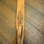 Hand‎ Tooled Leather Belt w Gold Tone Buckle 31” Length Western Navajo Etched Photo 5