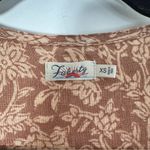 Faherty Ashley Wrap Dress Bronze Riviera Floral XS No Belt Brown Photo 4