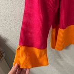 Sugar Lips  Pink Striped Cowl Neck Sweater viscose blend Photo 2