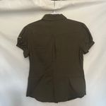 Voice Stretch Military Womens Top Sz Large Olive Patches Babydoll Y2K Gorp Green Photo 5