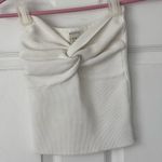 Dissh  Anika Twisted White Strapless Knit Tank Top Photo 3