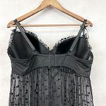 Babydoll Chemise Lingerie Plus Size 2X Sheer Mesh Coquette Whimsigoth Fairy Black Photo 4