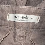 Free People Womens Linen Blend Shorts Size 10 Brown Flap Pockets Cargo Boho Photo 2