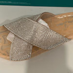 Lauren Lorraine  Silver Rhinestone Sandals Size XL Photo 0