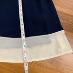 YA Los Angeles Dress Womens Size Medium Navy Sleeveless Fit & Flare White Trim Photo 7
