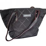 Vera Bradley  Black Quilted Tote Bag with Leather Trim Photo 0