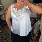 White lace satin slip top Victoria secret vintage style nightgown top bridal Size L Photo 1