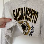 Divided Cropped Grey Crew Neck Photo 2