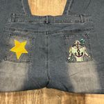 Stylish Blue Embroidered Women's Jeans Size Large Photo 4