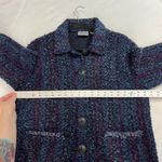 Chico's Vintage Chico Design Purple Blue Button Front Sweater Jacket Photo 4