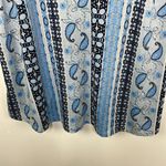Cure Boho V neck Paisley print sleeveless top 3X Blue Photo 5
