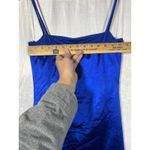 Windsor Y2K Style Dress Large Royal Blue Satin Spaghetti Strap Mini Bodycon Photo 5