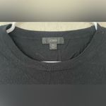 J.Crew  classic black 100% Merino Wool scoop neck pullover sweater; size L Photo 2